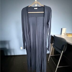 LAmade Navy Blue Open-Front Longline Cardigan